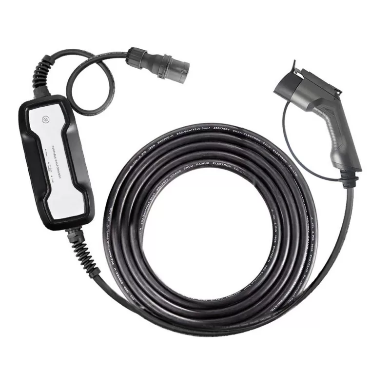 CARPLUG Câble de recharge Noir - Type 2 - Type 2 - 5m - 22kW (3 phases 32A)  - T2 T2 + Housse - Câbles Type 2 - Type 2 - Carplug