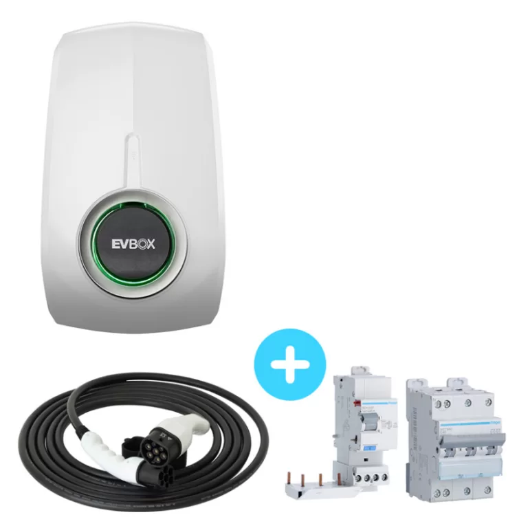 EVBOX Borne de recharge wallbox ELVI - 2,3 à 22kW - 10A à 32A - Wifi - monophasé ou triphasé