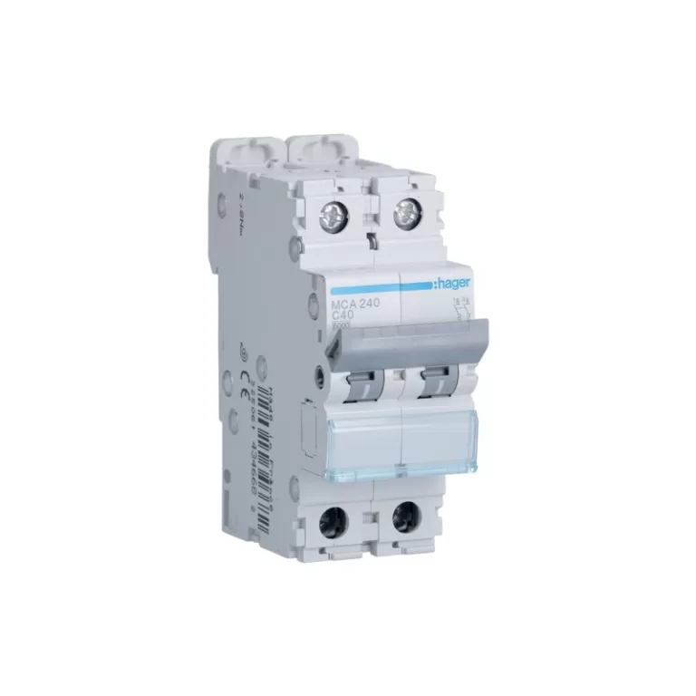 HAGER MCA240 - Disjoncteur 40A - 2P - Courbe C - PdC 6kA