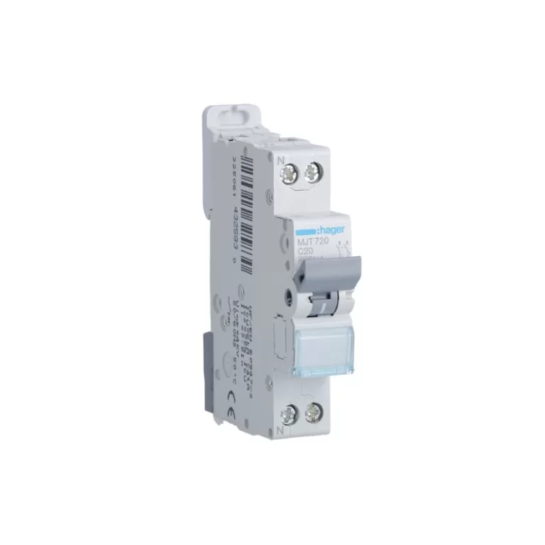 HAGER MJT720 - Disjoncteur 20A - 1P+N - Courbe C - PdC 6kA