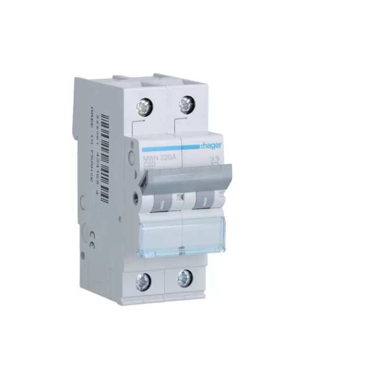 HAGER MWN220A - Disjoncteur 20A - 2P - Courbe C - PdC 3kA