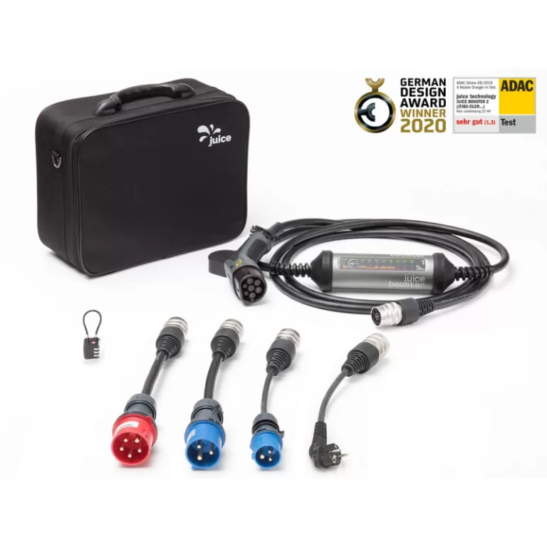 JUICE BOOSTER 2 - Pack L - Borne de recharge mobile 22kW - Type 2 - câble 5m