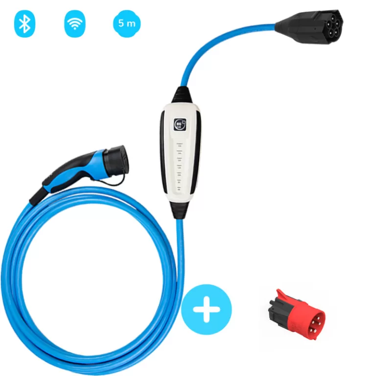 NRGKICK - Borne de recharge mobile connectée - 5m / 7,5m / 10m - Type 2 - 2,3 à 22kW - Adaptateurs en option