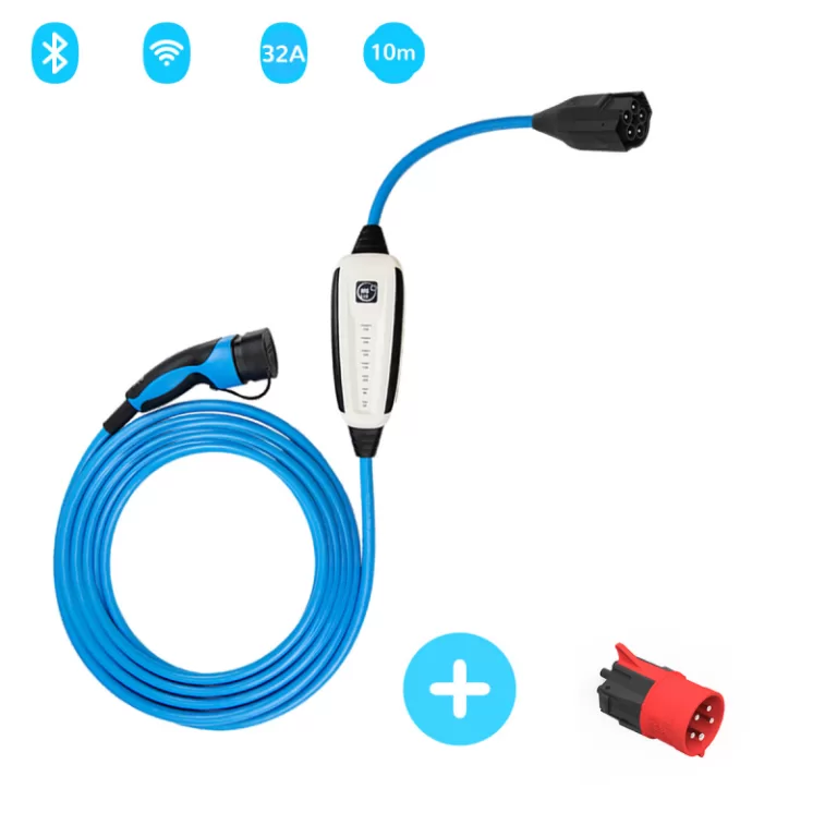 NRGKICK - Borne de recharge mobile connectée - 10m - Type 2 - 2,3 à 22kW - Bluetooth - WiFi