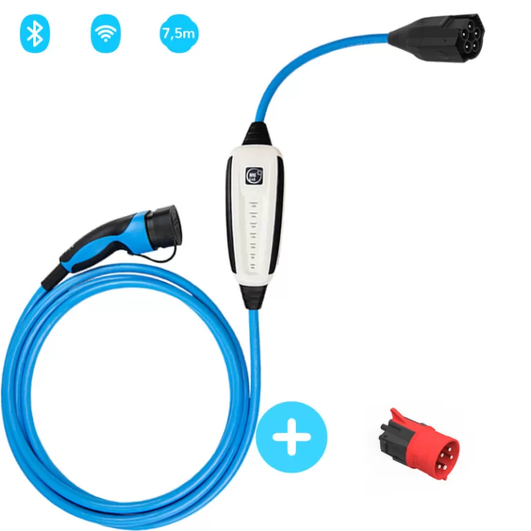 NRGKICK - Borne de recharge mobile connectée - 7,5m - Type 2 - 2,3 à 22kW - Bluetooth - WiFi