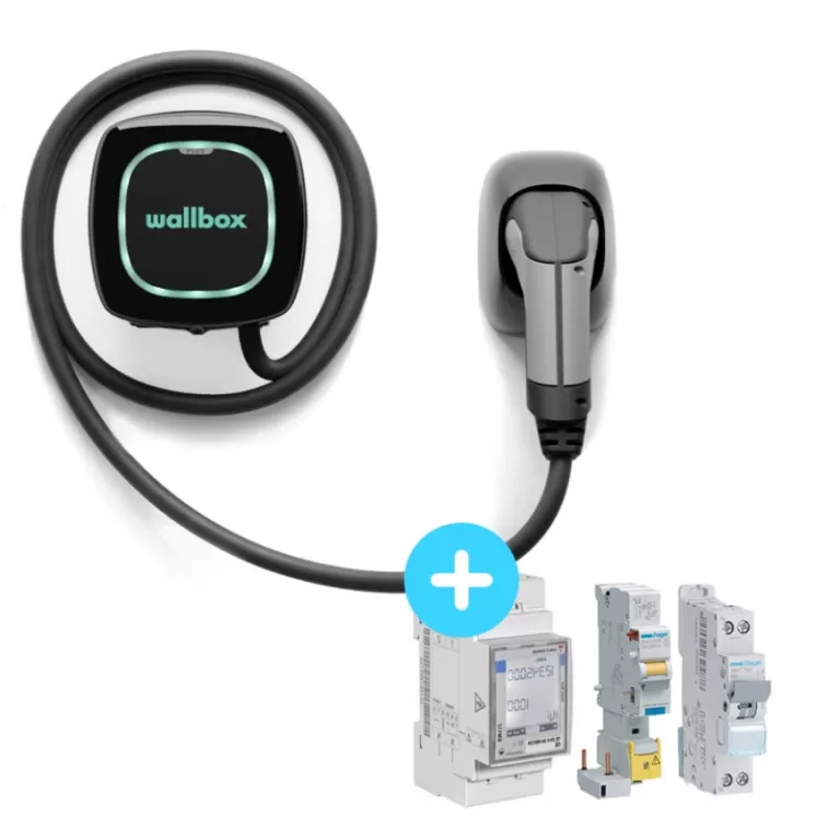 WALLBOX Borne de recharge Pulsar Plus - câble attaché 5m Type 2 - 1,4 à 7,4kW - monophasé - Bluetooth - Wifi