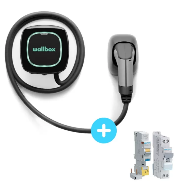 WALLBOX Borne de recharge Pulsar Plus - câble attaché 7m Type 2 - 1,4 à 7,4kW - monophasé - Bluetooth - Wifi