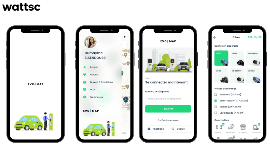 application de recharge pour véhicules électriques au Maroc