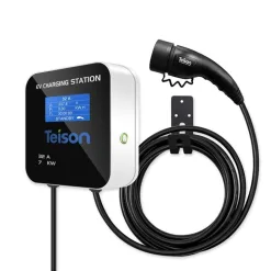 Borne de recharge pour véhicule électrique de 7 kW avec câbles de type 2