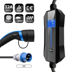 Chargeur de véhicule électrique portable EN 62196-2 Type 2