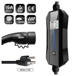 Chargeur de voiture électrique portable Mode 2