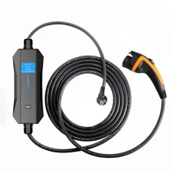 Borne de recharge portable pour véhicules électriques avec courant réglable