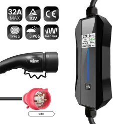 Chargeur EV de type 2 32A avec prise CEE