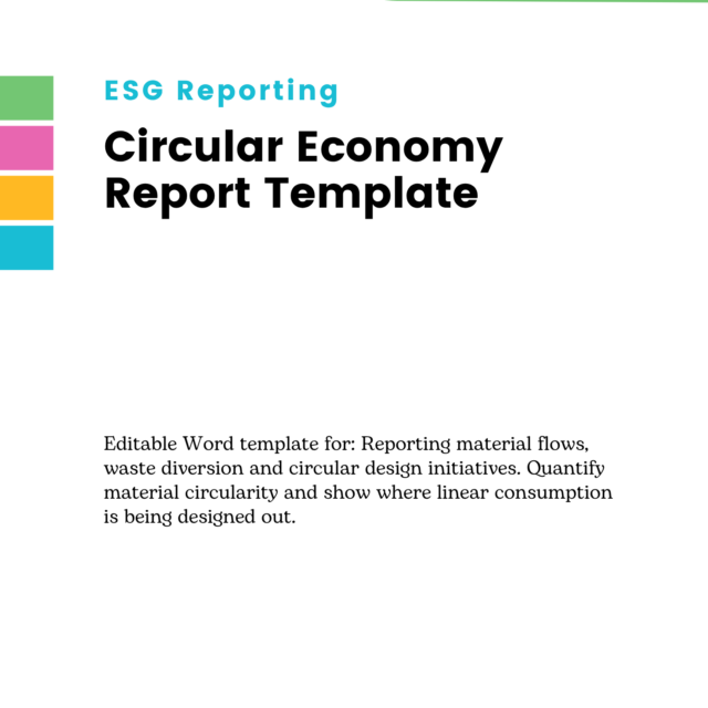 Circular Economy Report Template