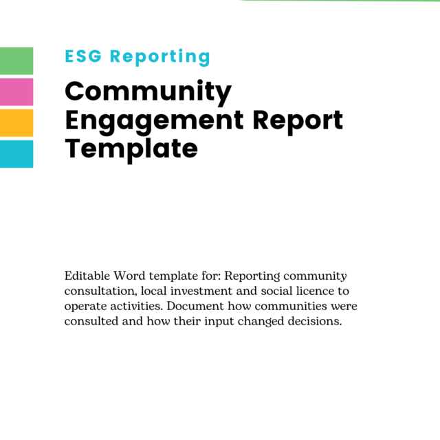 Community Engagement Report Template