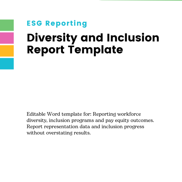 Diversity and Inclusion Report Template