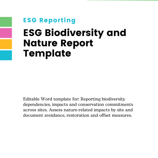 ESG Biodiversity and Nature Report Template
