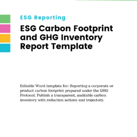 ESG Carbon Footprint and GHG Inventory Report Template