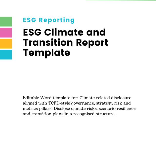 ESG Climate and Transition Report Template