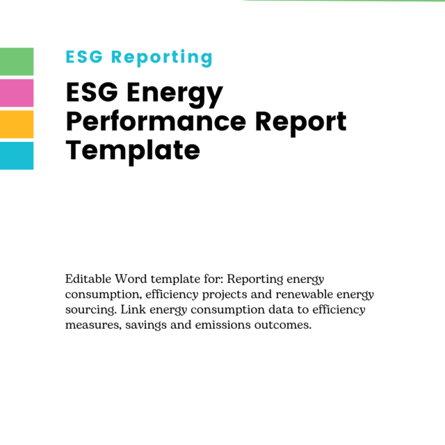 ESG Energy Performance Report Template