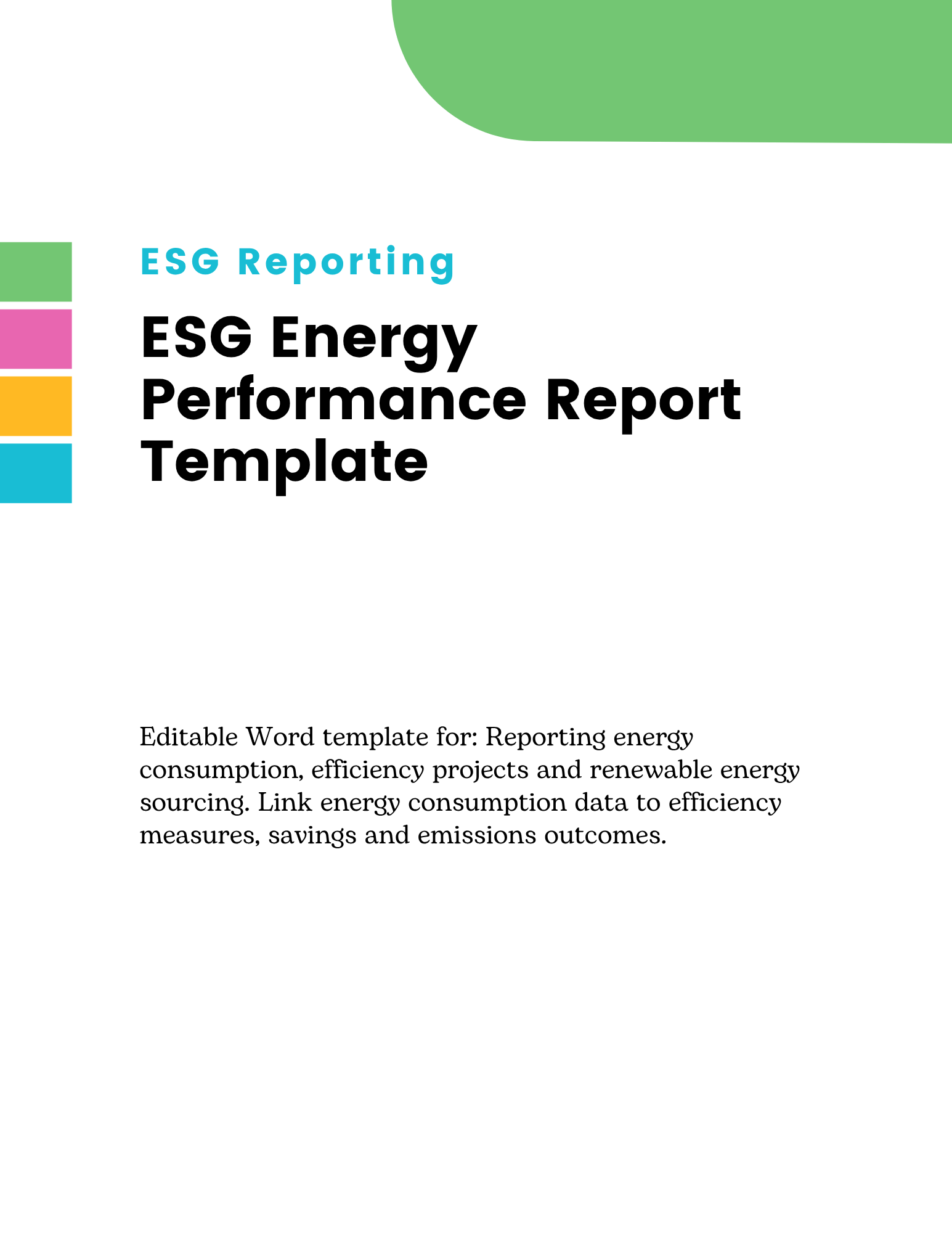 ESG Energy Performance Report Template