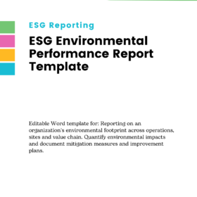 ESG Environmental Performance Report Template