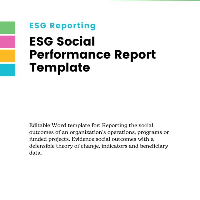 ESG Social Performance Report Template