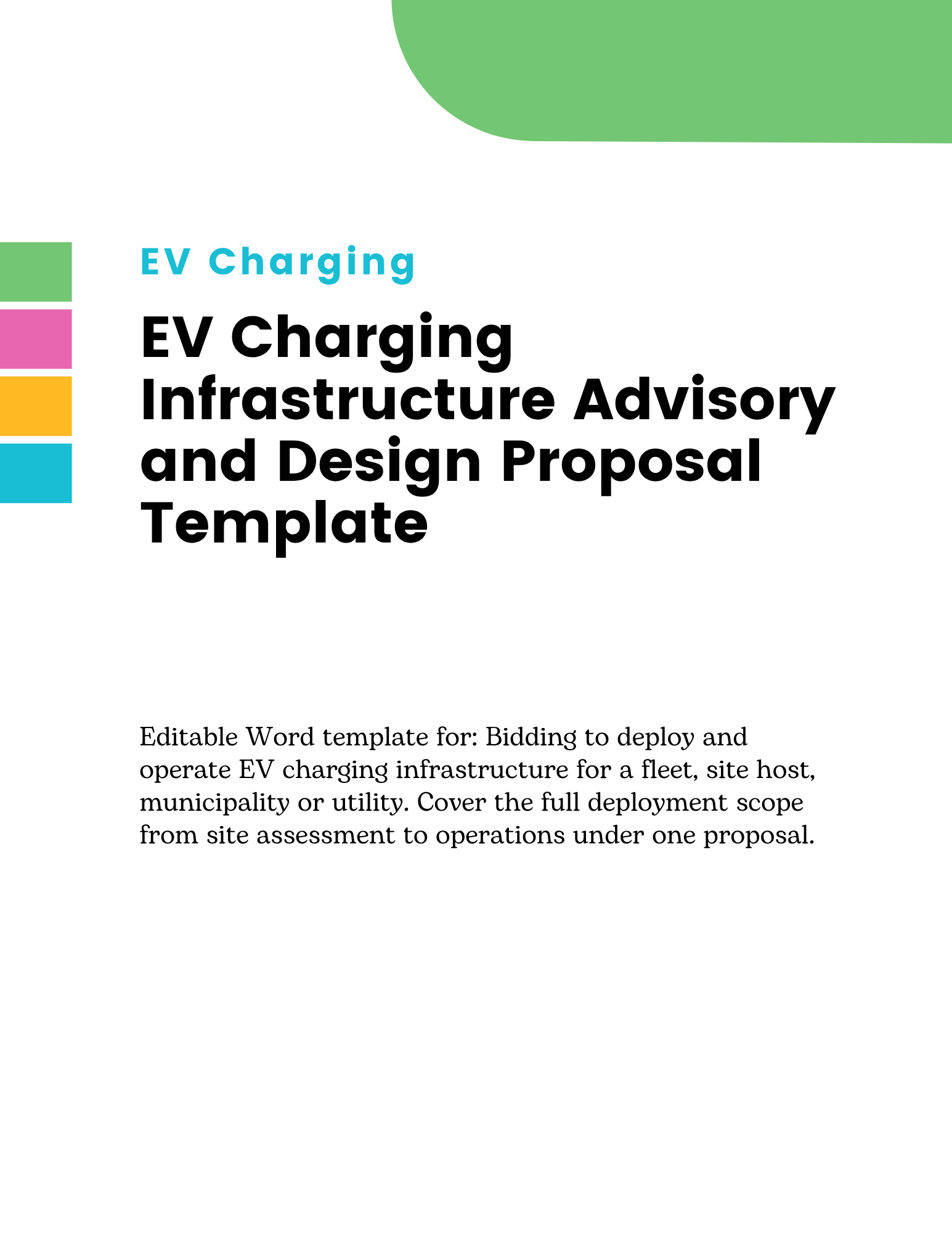 EV Charging Infrastructure Advisory and Design Proposal Template