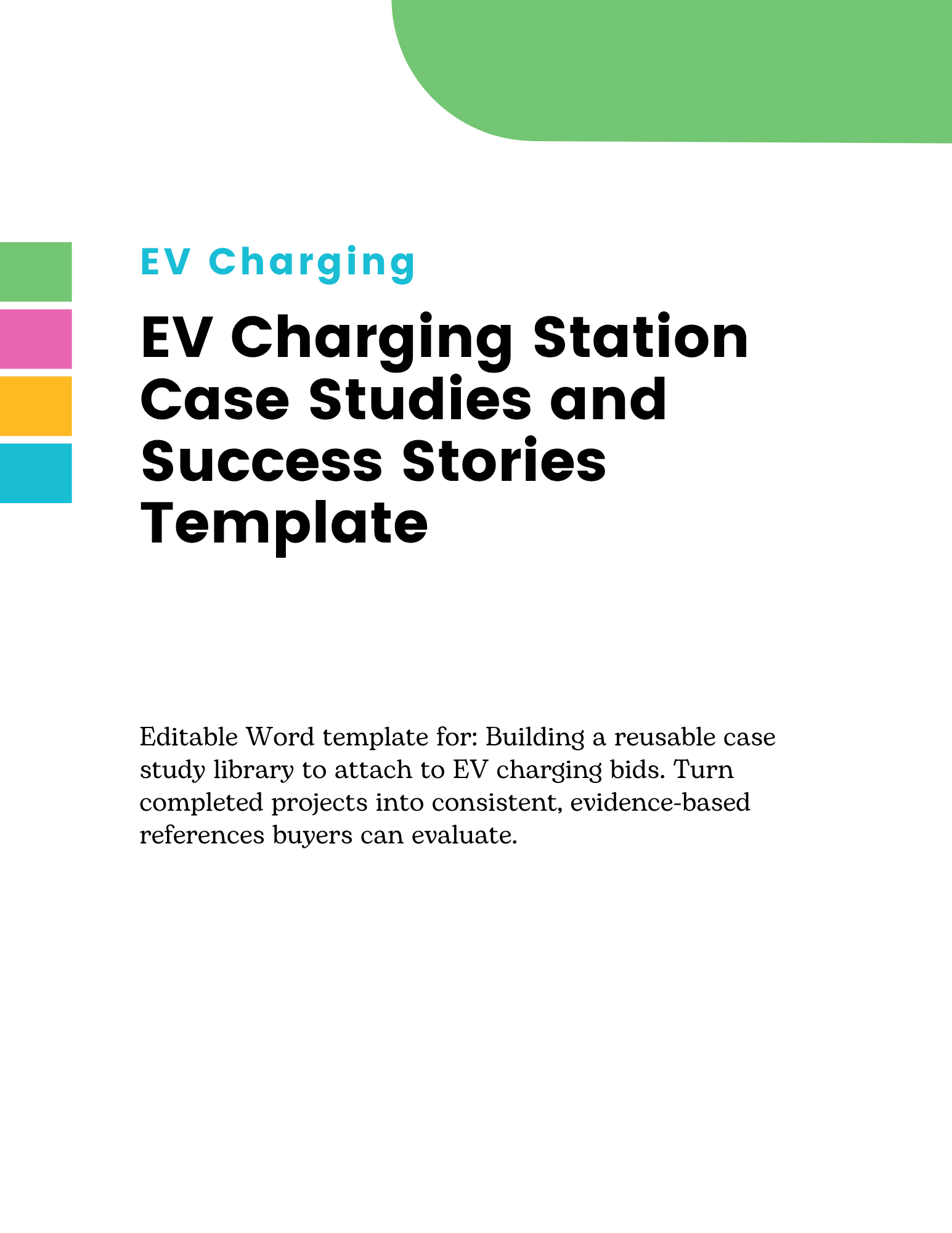 EV Charging Station Case Studies and Success Stories Template