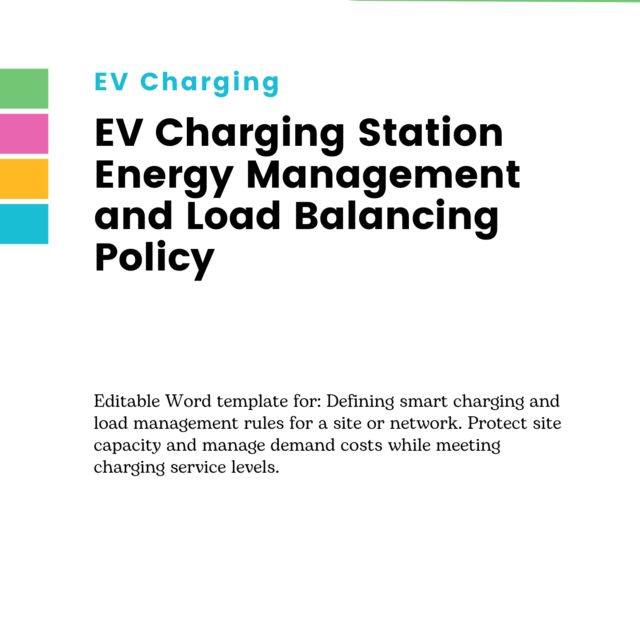 EV Charging Station Energy Management and Load Balancing Policy
