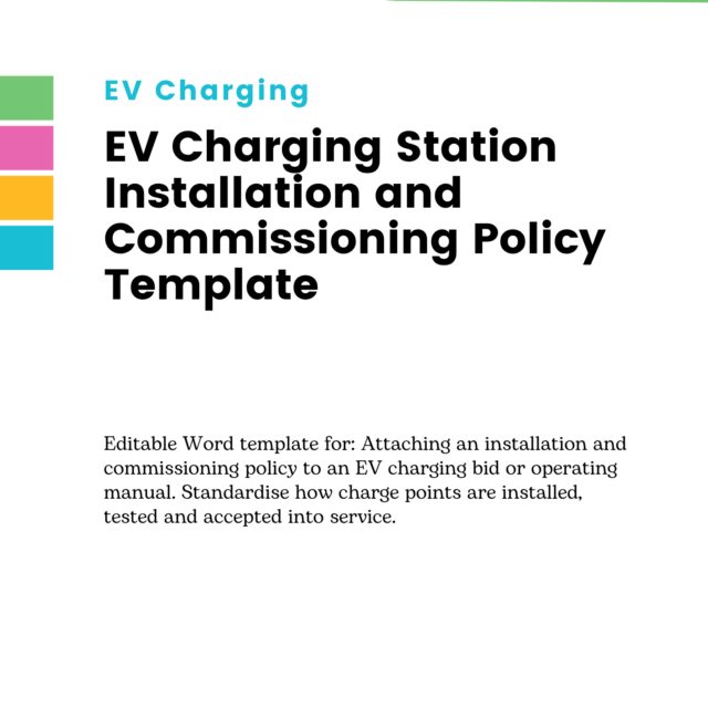 EV Charging Station Installation and Commissioning Policy Template