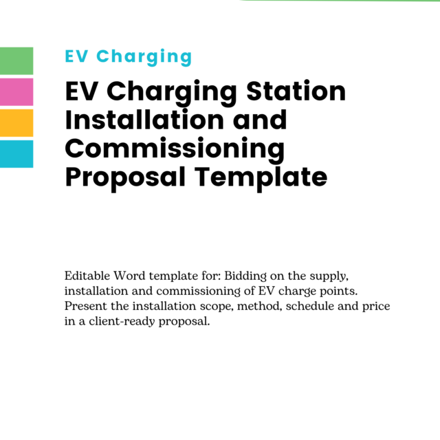 EV Charging Station Installation and Commissioning Proposal Template