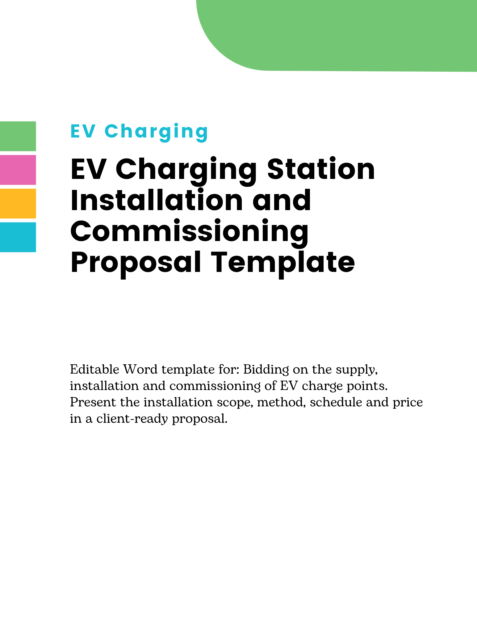 EV Charging Station Installation and Commissioning Proposal Template