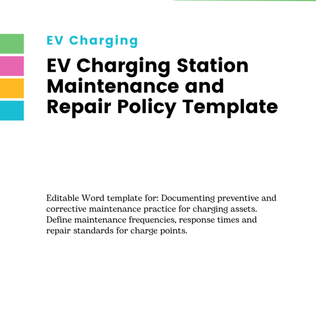 EV Charging Station Maintenance and Repair Policy Template