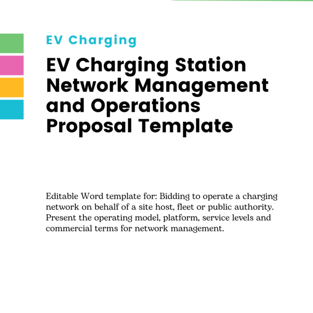EV Charging Station Network Management and Operations Proposal Template