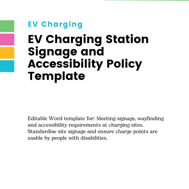 EV Charging Station Signage and Accessibility Policy Template