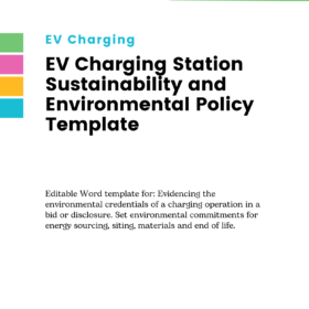EV Charging Station Sustainability and Environmental Policy Template
