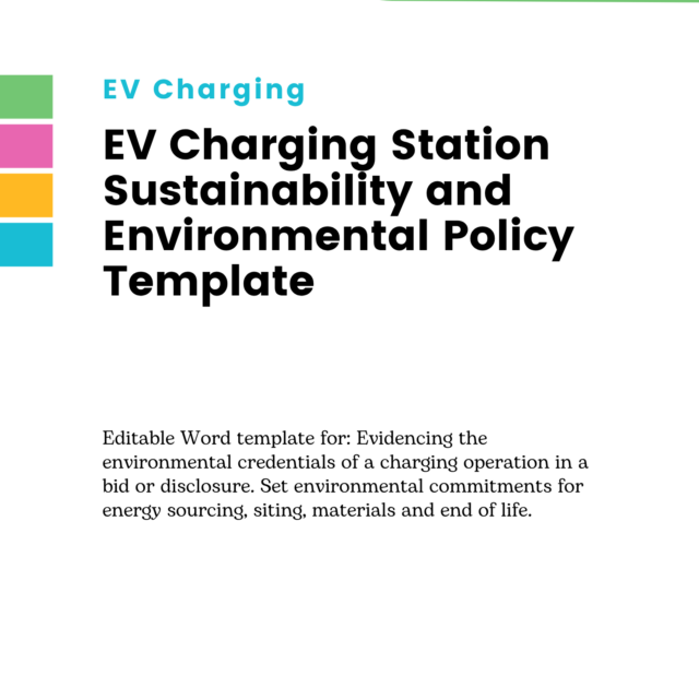 EV Charging Station Sustainability and Environmental Policy Template