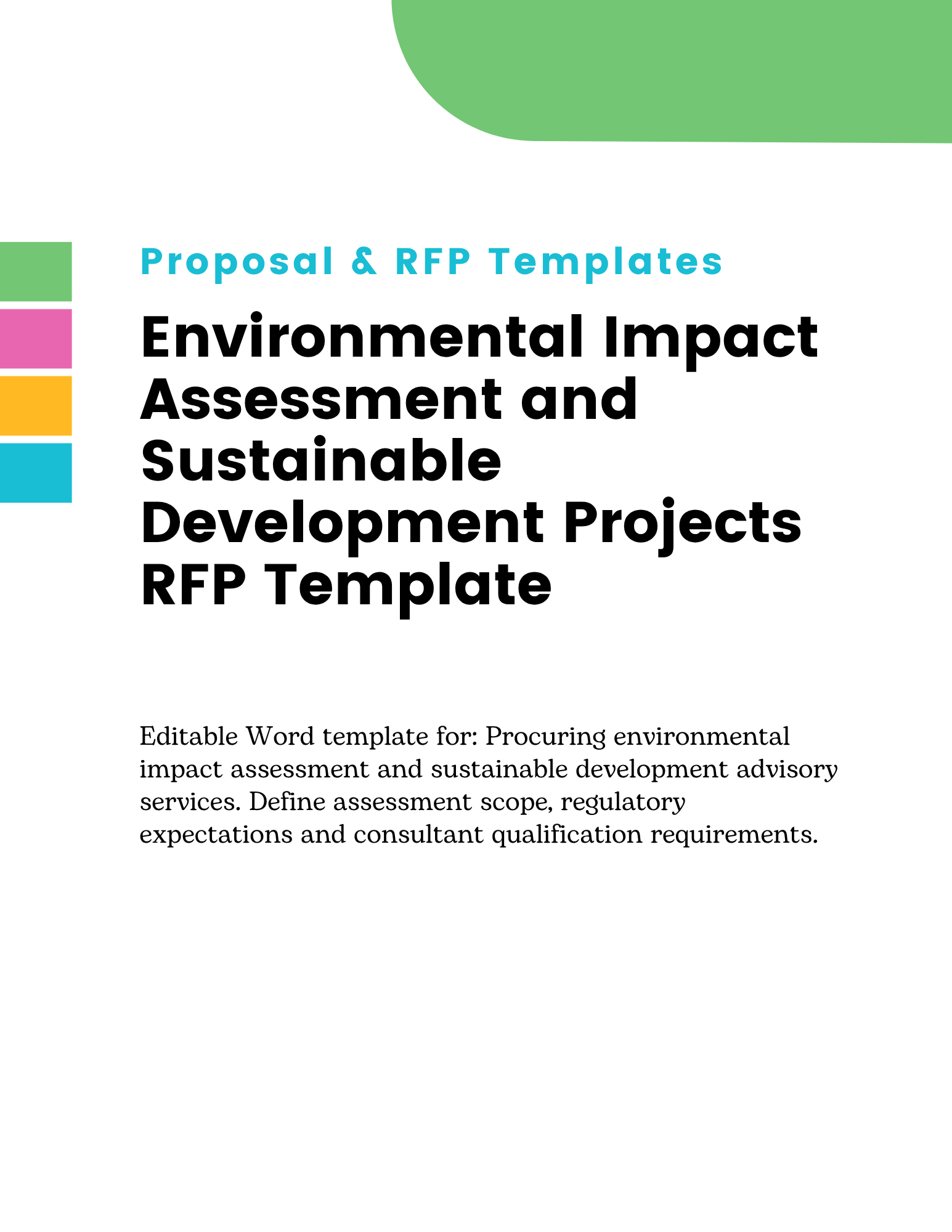 Environmental Impact Assessment and Sustainable Development Projects RFP Template