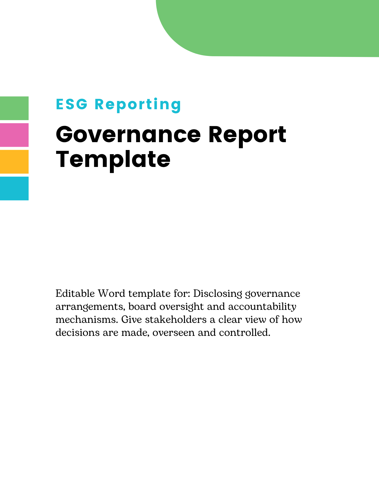 Governance Report Template