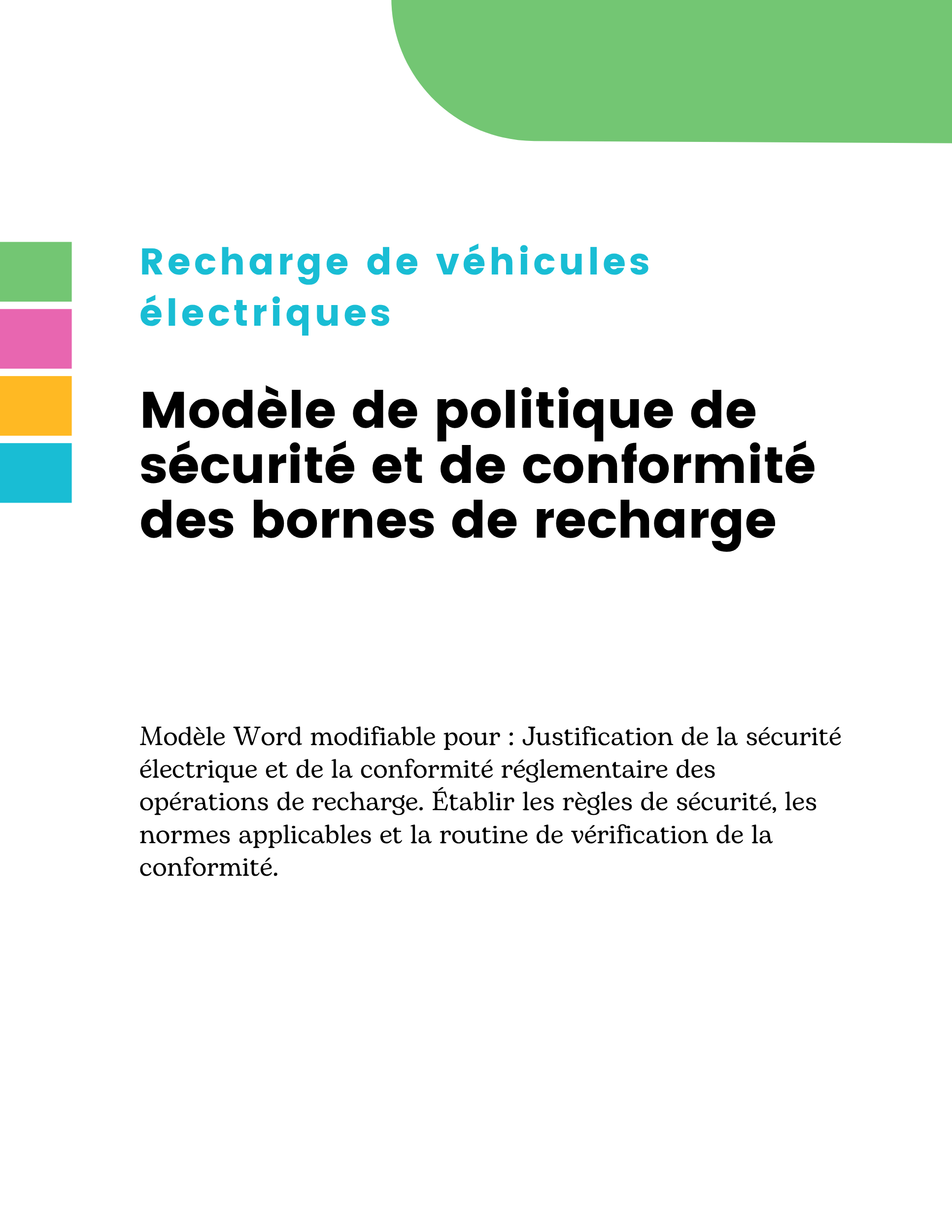Modèle de politique de sécurité et de conformité des bornes de recharge
