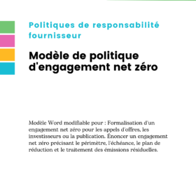Modèle de politique d'engagement net zéro