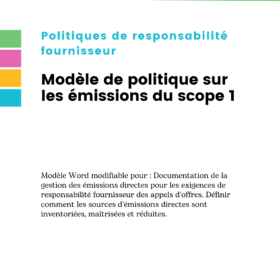 Modèle de politique sur les émissions du scope 1