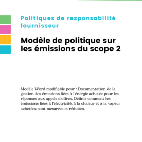 Modèle de politique sur les émissions du scope 2