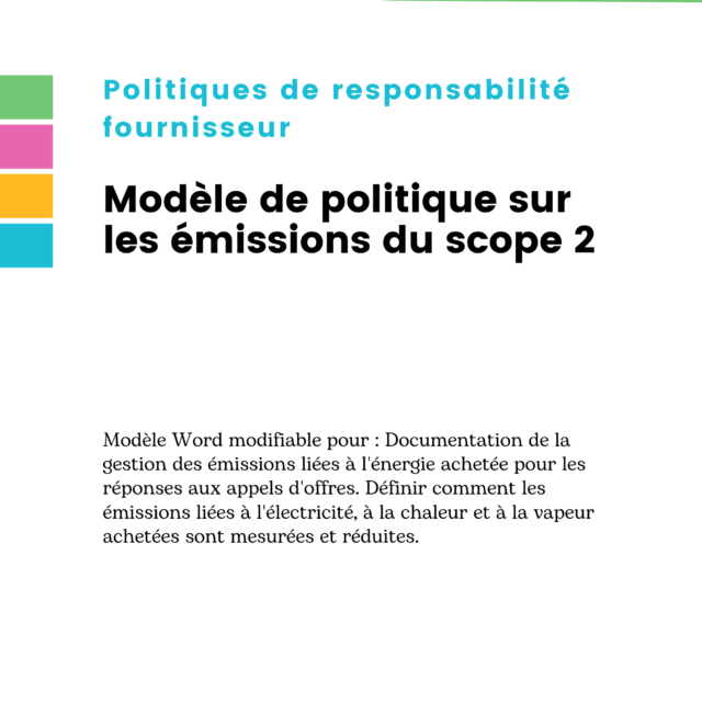 Modèle de politique sur les émissions du scope 2
