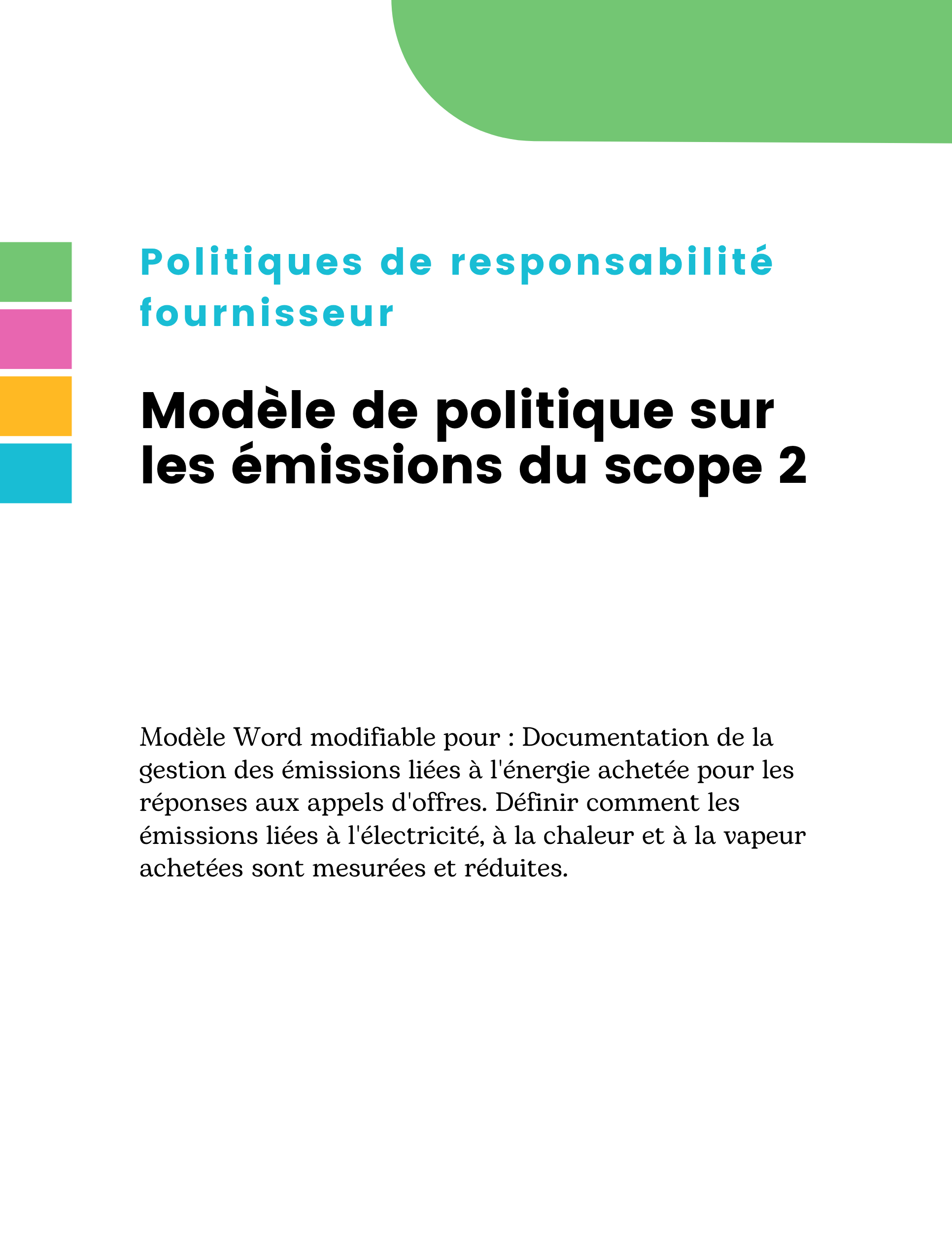 Modèle de politique sur les émissions du scope 2