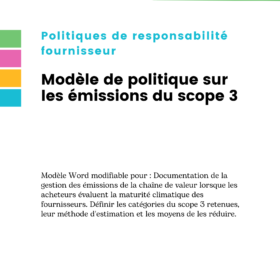 Modèle de politique sur les émissions du scope 3