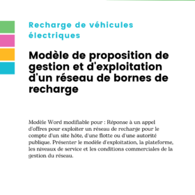 Modèle de proposition de gestion et d'exploitation d'un réseau de bornes de recharge