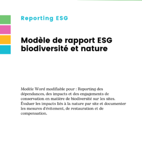 Modèle de rapport ESG biodiversité et nature