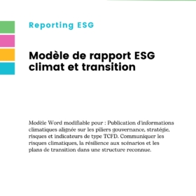 Modèle de rapport ESG climat et transition